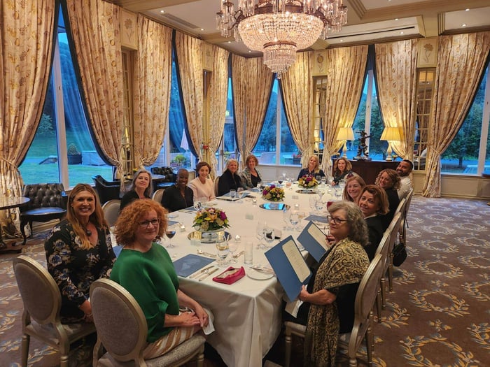 Team of people having Dinner at Dromoland Castle